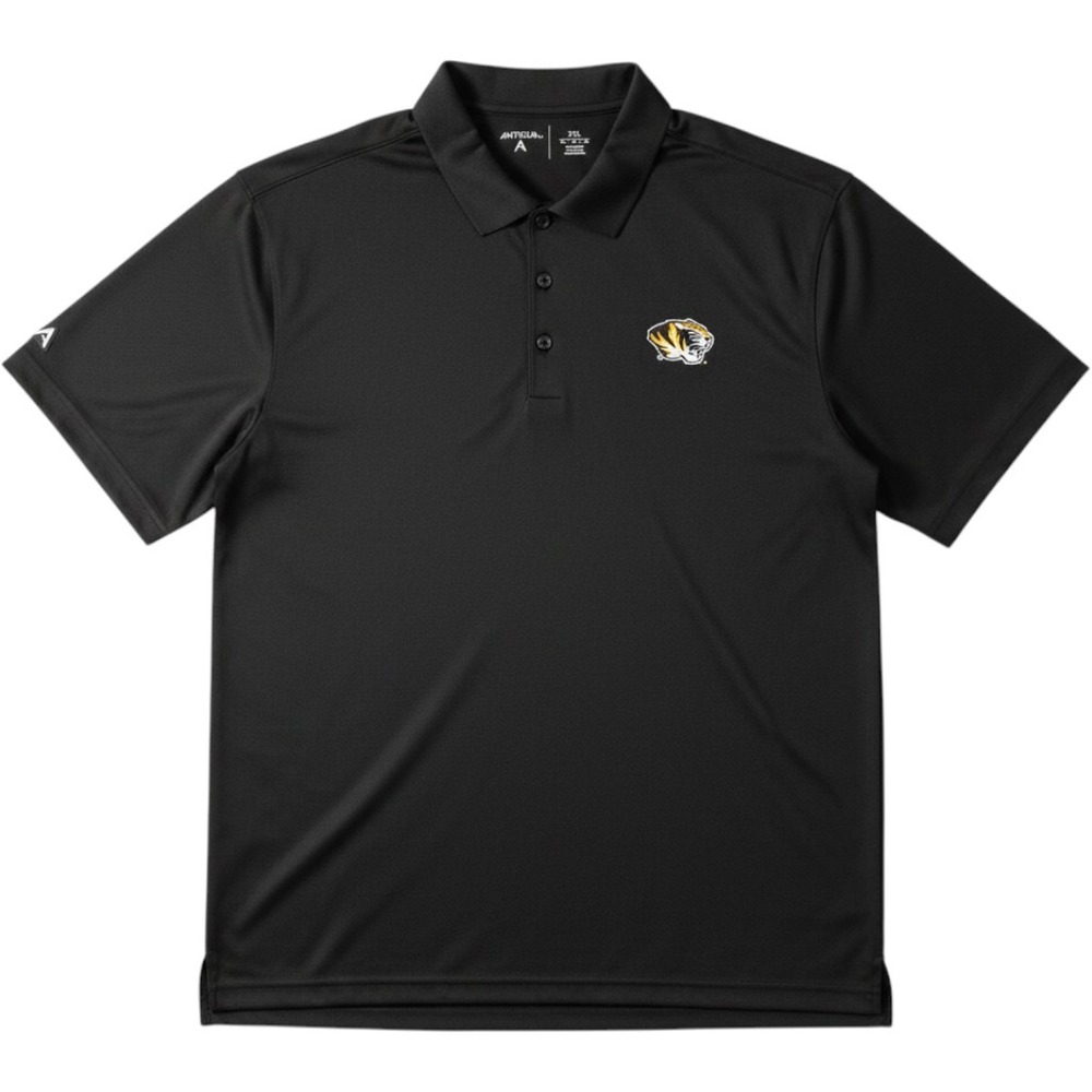 Antigua Mens Mizzou Tigers Performance Polo Shirt Black 2XL 104197 NCAA Missouri